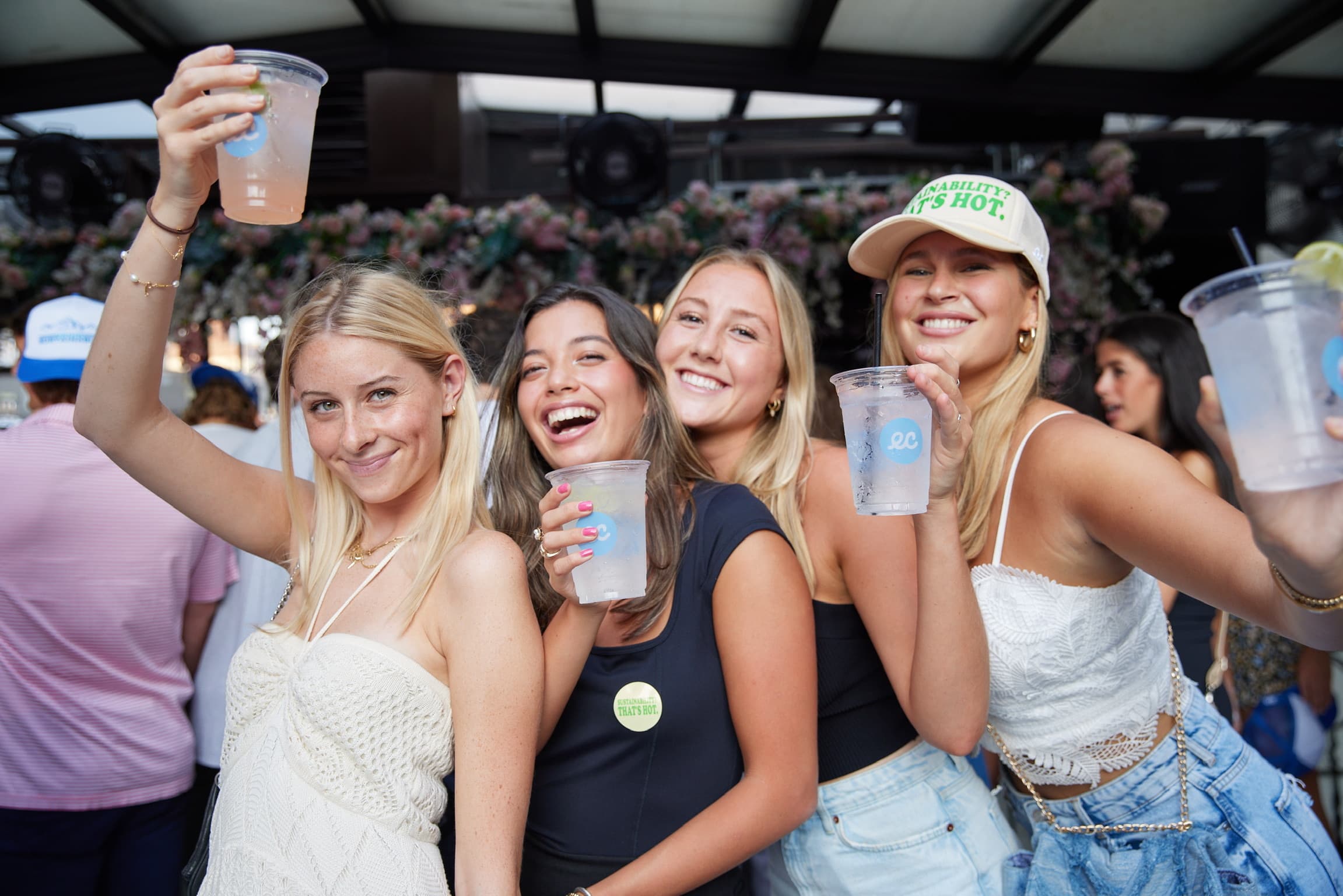 Students on campus with Earth Cups